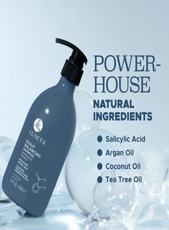 لوسيتا شامبو لوسيتا لتوازن فروة الرأس للنساء، يقلل تراكم الرواسب بحمض الساليسيليك، شامبو مضاد للقشرة للرجال، ينظف وينعش، متوازن الحموضة، 16.9 أونصة سائلة - Image 4